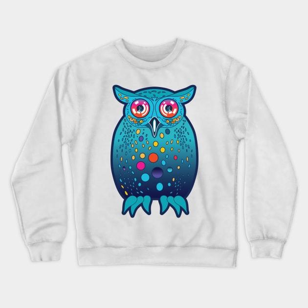 Playful, wise and friendly night owl Crewneck Sweatshirt by IngaDesign